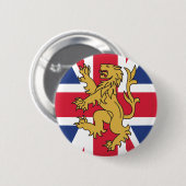 BRITISCHER Flaggen-Löwe Button (Vorne & Hinten)