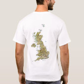 BRITISCHER Flaggen-und Karten-T - Shirt (Rückseite)