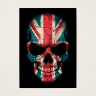 Britischer Flaggenschädel auf schwarz