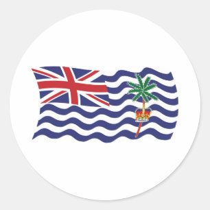 Britischer Flaggensticker für den Indischen Ozean Runder Aufkleber