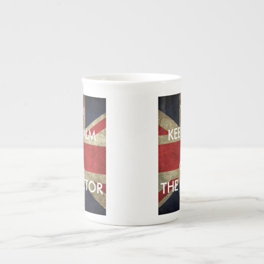 Britischer Gewerkschafts-Jack behalten Ruhe und Porzellantasse (Vorderseite)