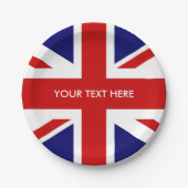 Britischer Gewerkschafts-Jackpapier-Party-Teller Pappteller (Vorderseite)