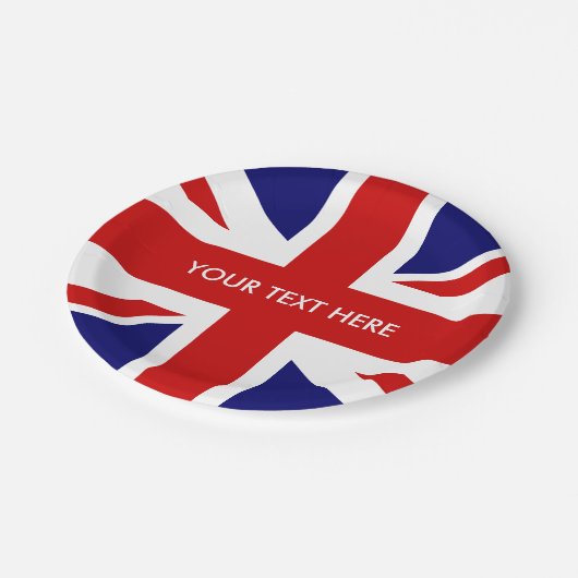 Britischer Gewerkschafts-Jackpapier-Party-Teller Pappteller (Schrägansicht)