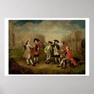 Britischer Herr in Rom, c.1750 (Öl auf Leinwand) Poster