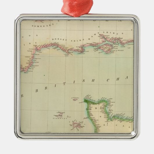 Britischer Kanal Silbernes Ornament (Vorne)