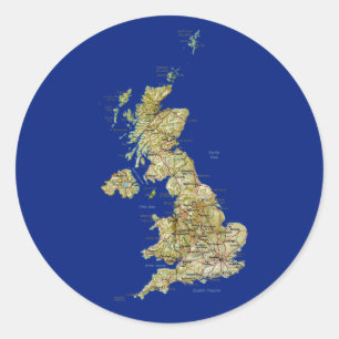 BRITISCHER Karten-Aufkleber Runder Aufkleber
