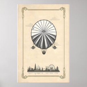 Britischer Klassik-Rock inspiriertes Originaldesig Poster
