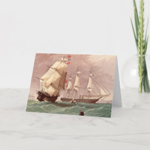 Britischer Kriegsschiff HMS Krieger Karte