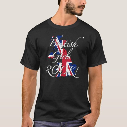 Britischer Mädchen-Felsen! T-Shirt (Vorderseite)