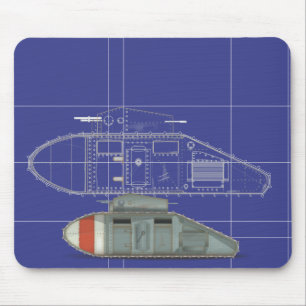 Britischer Mark 1 Panzer Mousepad