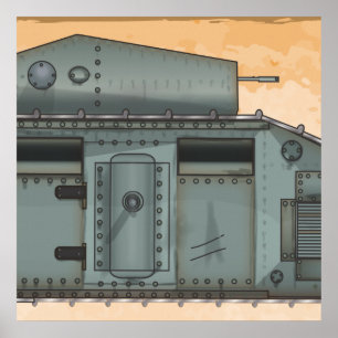 Britischer Mark 1-Panzer Poster