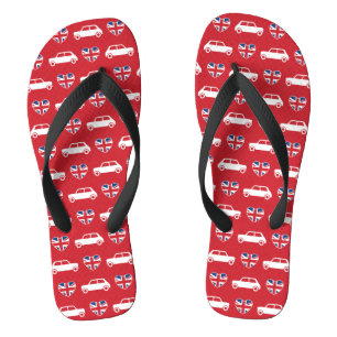 Britischer Mini Cooper Herzen - Rot Badesandalen