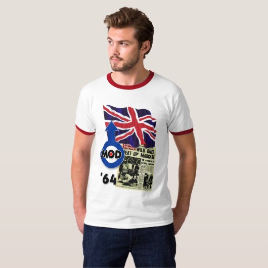 Britischer Mod-Abfall Margate T-Shirt (Vorne ganz)