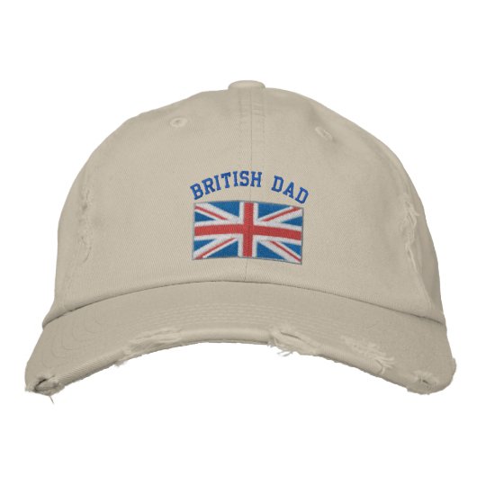 Britischer Papa bestickt Bestickte Kappe (Vorderseite)