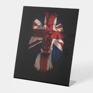 Britischer patriotischer Löwe Sockelschild