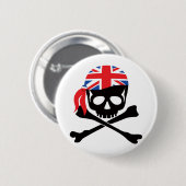 Britischer Pirat Button (Vorne & Hinten)