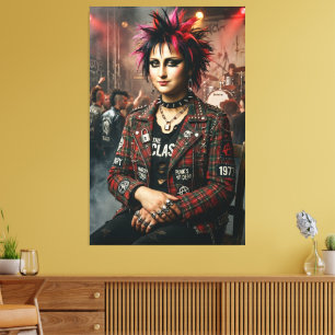 Britischer Punk-Rocker Mona Lisa Leinwanddruck
