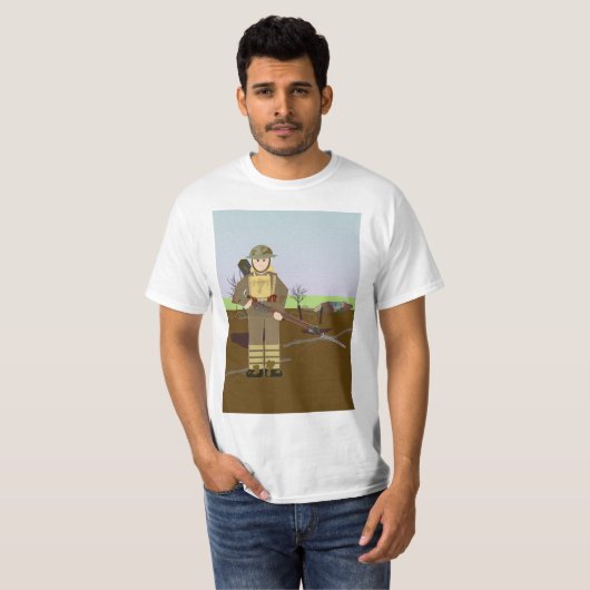 Britischer Rifleman 3# (Erster Weltkrieg) T-Shirt (Vorne ganz)