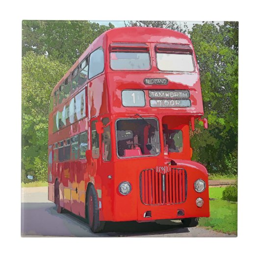 BRITISCHER ROTER BUS FLIESE (Vorderseite)