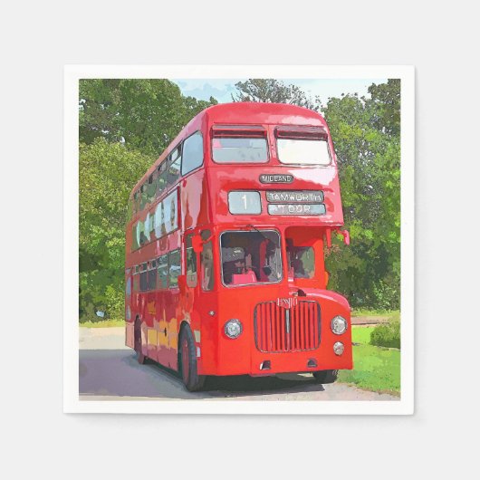 BRITISCHER ROTER BUS SERVIETTE (Vorderseite)