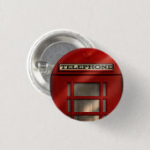 Britischer roter Telefonzelle-Knopf Button (Vorne & Hinten)