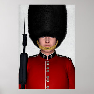 Britischer Royal Guard Soldat London Kunst Poster