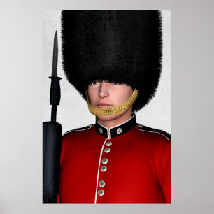 Britischer Royal Guard Soldat London Kunst Poster