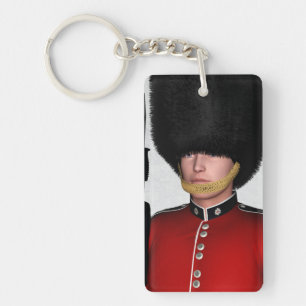 Britischer Royal Guard Soldat London Kunst Schlüsselanhänger
