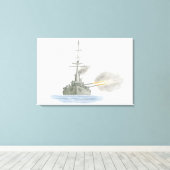 Britischer Schlachtkreuzer Leinwanddruck (Insitu (Holzboden))