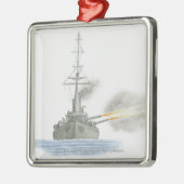 Britischer Schlachtkreuzer Silbernes Ornament (Links)
