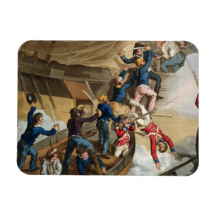 Britischer Seemann-Boarding ein Mann des Krieges, Magnet