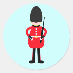 Britischer Soldat Runder Aufkleber