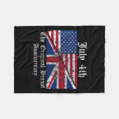 Britischer Spaß 4. Juli Pun Joke Zitat Fleecedecke (Vorderseite (Horizontal))