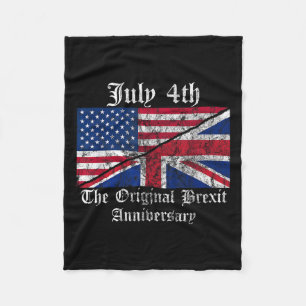 Britischer Spaß 4. Juli Pun Joke Zitat Fleecedecke