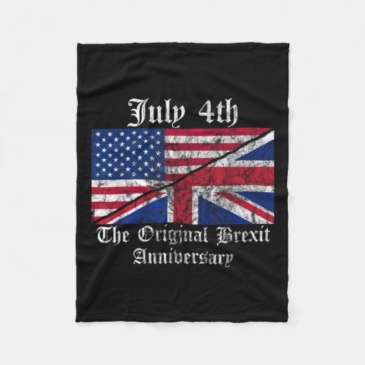 Britischer Spaß 4. Juli Pun Joke Zitat Fleecedecke (Vorderseite)