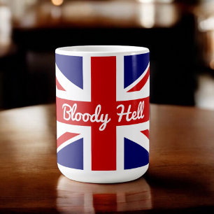Britischer Spaß Funny Zitat UK Flag Kaffeetasse