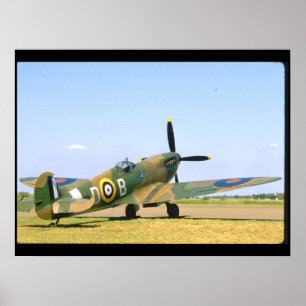 Britischer Spitfire, hintere ViertelView_WWII Poster