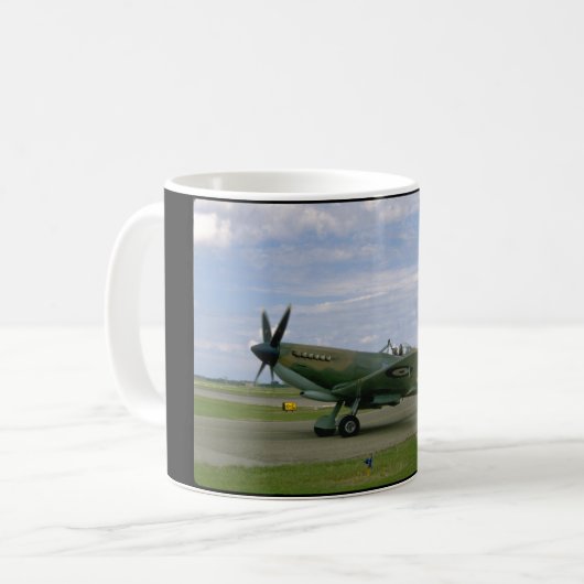 Britischer Spitfire, Tarnung, Taxiing_WWII Kaffeetasse (Vorderseite Links)