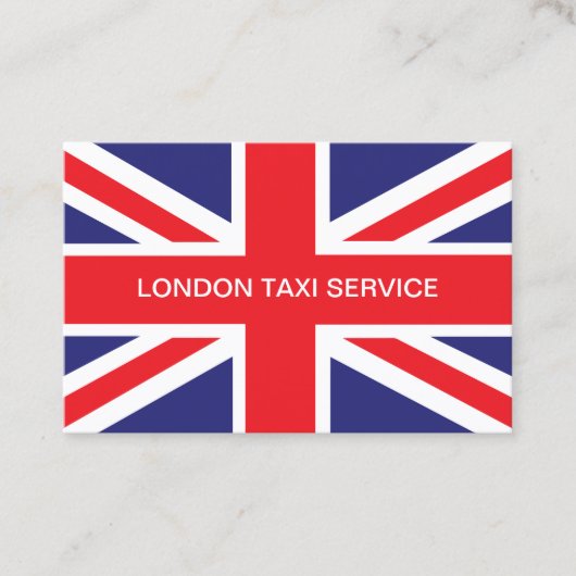 BRITISCHER Taxi-Service Londons Visitenkarte (Vorderseite)
