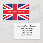 BRITISCHER Taxi-Service Londons Visitenkarte (Vorne/Hinten)