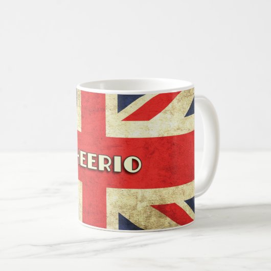 Britischer Text auf Gewerkschafts-JackGrunge | Kaffeetasse (VorderseiteRechts)