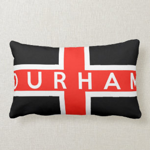 britischer Textname Durham-Stadtflaggenenglands Lendenkissen
