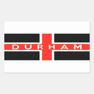 britischer Textname Durham-Stadtflaggenenglands Rechteckiger Aufkleber