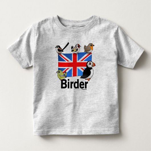 BRITISCHER Vogelbeobachter Kleinkind T-shirt (Vorderseite)