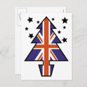 Britischer Weihnachtsbaum Feiertagspostkarte (Vorne/Hinten)