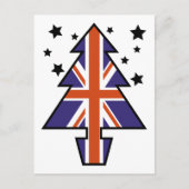 Britischer Weihnachtsbaum Feiertagspostkarte (Vorderseite)