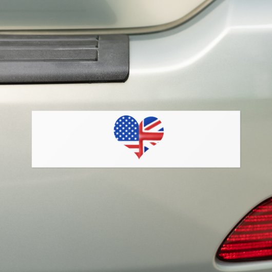 Britisches amerikanisches Herz Autoaufkleber (Auf Auto)