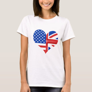 Britisches amerikanisches Herz T-Shirt