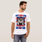 Britisches, britisches Bulldoggen-T-Shirt mit T-Shirt (Vorne ganz)