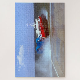 Britisches Cross Channel Hovercraft. 70er Jahre Puzzle